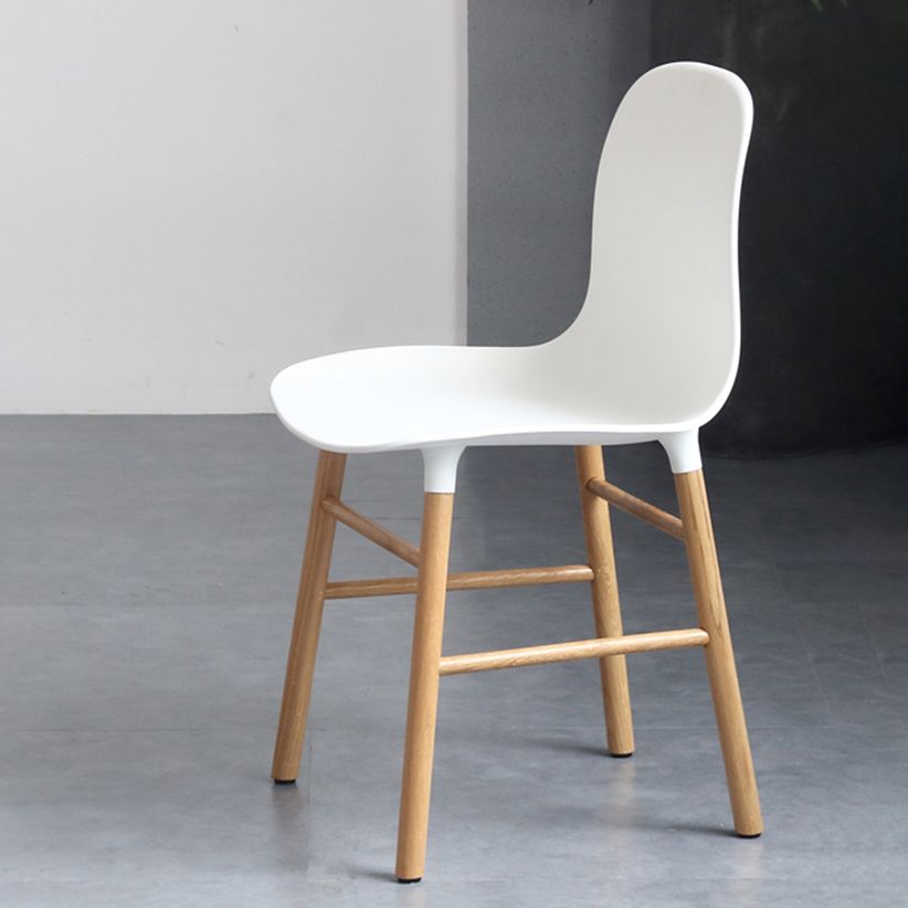 Sillas de estilo moderno, sillas sin brazos con patas de madera para cocina