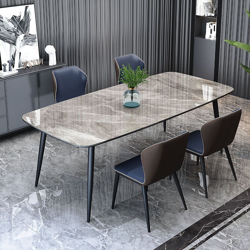 Modern 1/5/7 Pieces Dining Set Rectangle Sintered Stone Dining Table Set