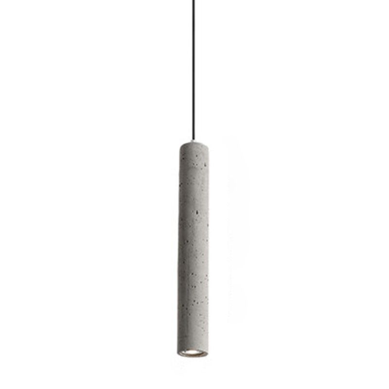 Modern Cylinder Pendant Ceiling Lights Cement 1 Light Pendant Lamp