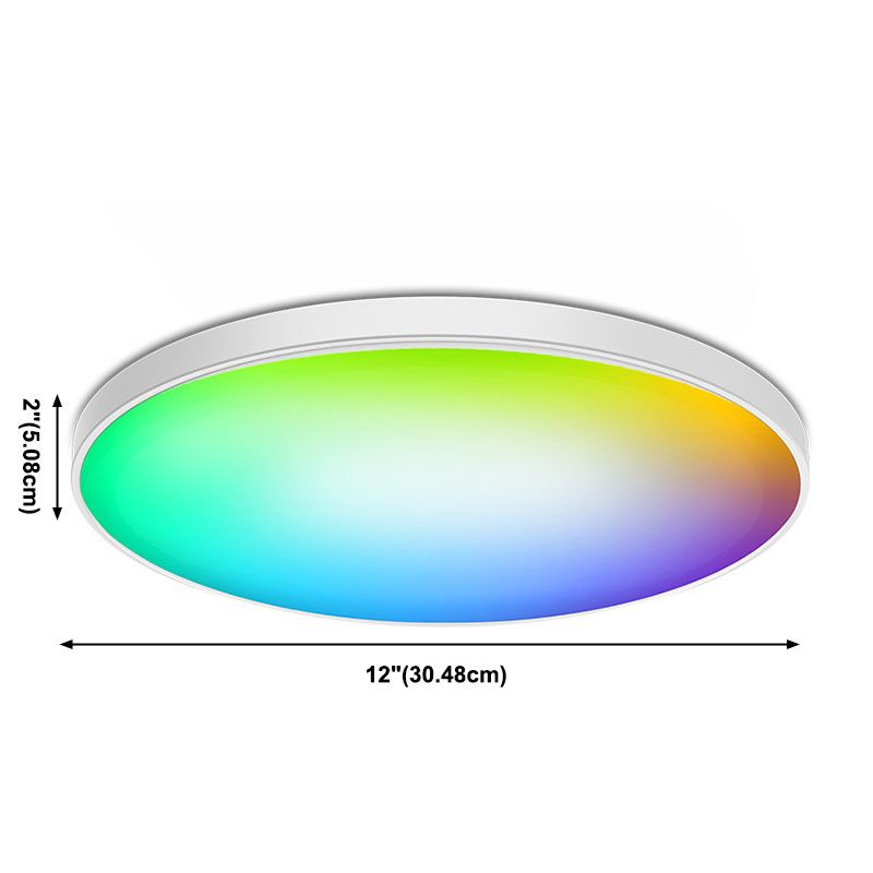 Circolo Camera Da Letto Flush Montaggio Soffitto Light Acrilico RGB Simple Flush Montaggio Illuminazione in bianco