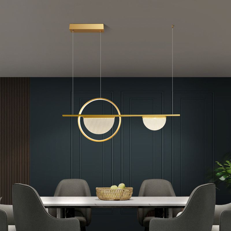 Semicerchio grande cucina a ciondolo luci a ciondolo acrilico moderno luce isola per ristorante