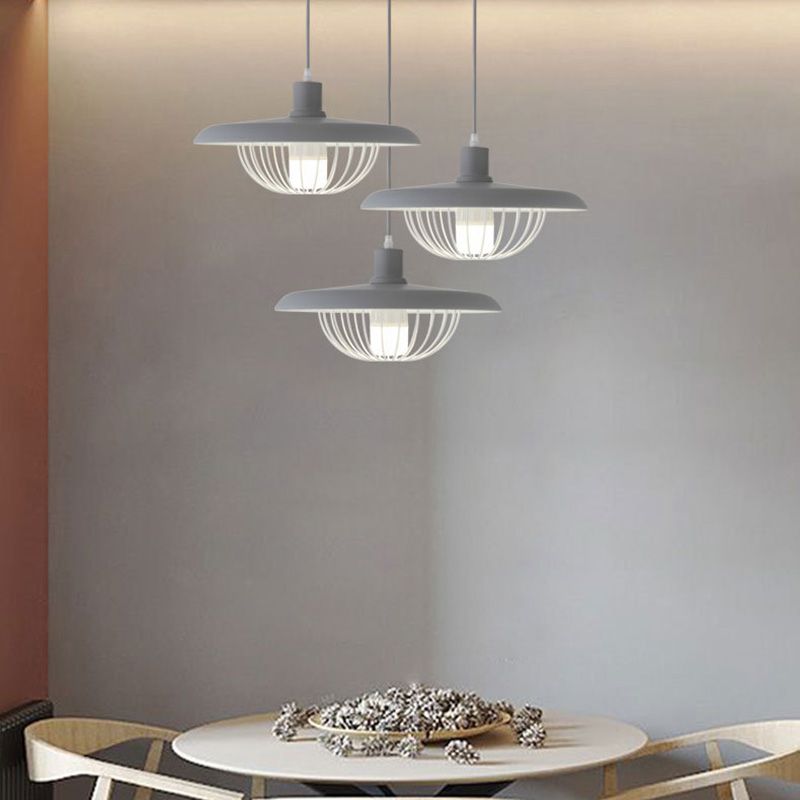 Moderner einfacher Stil 1 hellweiß/schwarz/gold/grau LED -Anhänger Beleuchtung für das Restaurant