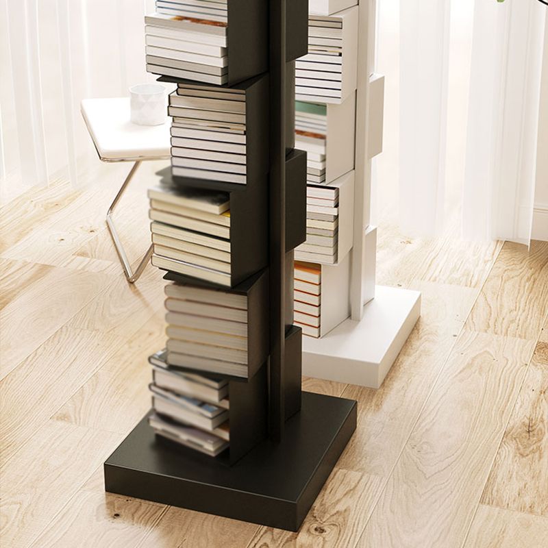 Scaffali di libreria in metallo aperto stile moderno con ripiani rettangolari