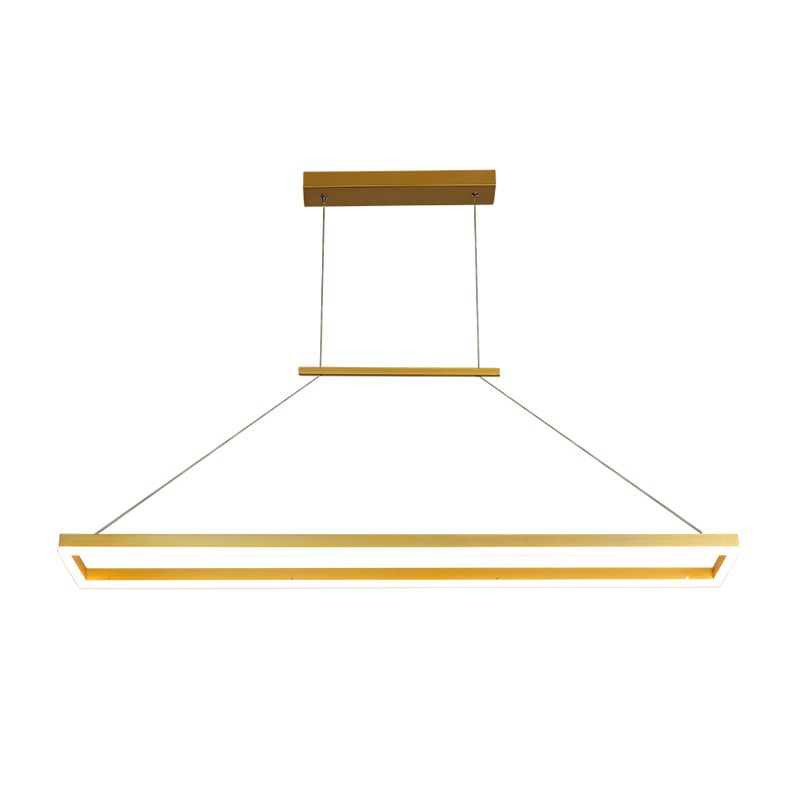 Rechteckform Island Leuchttäle Metal 1 Light Island Lighting