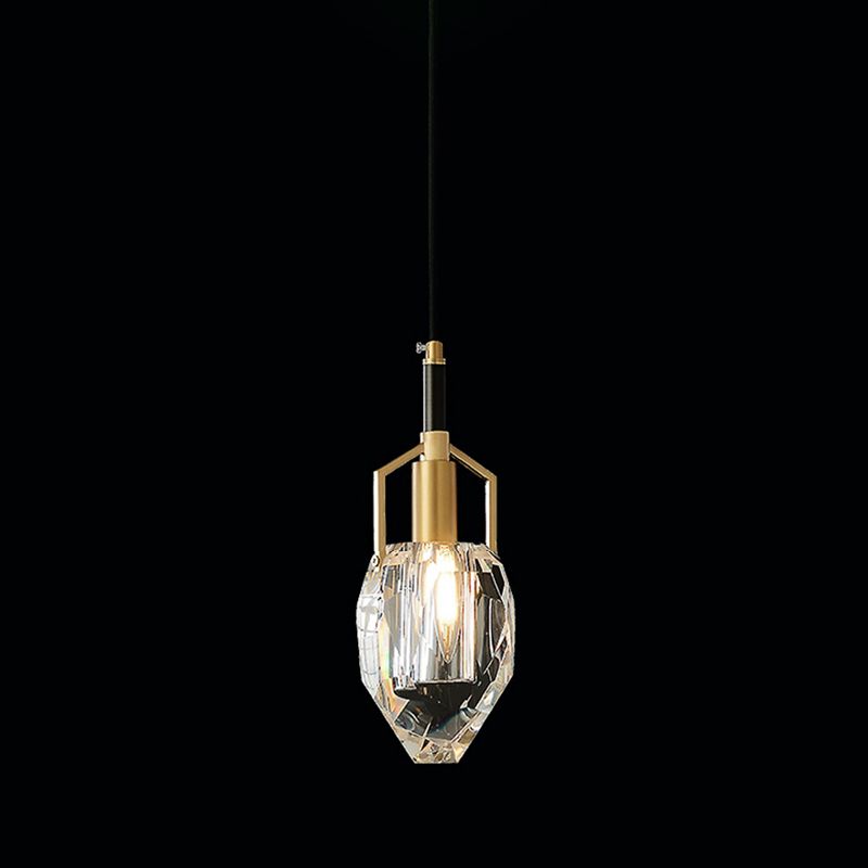 Crystal Geométric Pendant Light Modern Model Affigie Simplicité Légères suspendues 1 Lumière