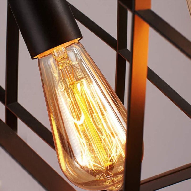 Metal Rectangular Shape Island Pendant Industrial Style Island Pendant Lighting