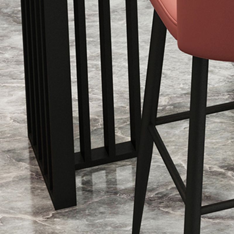 Industrial 1/2/4 Pieces Table and Stool Set Rectangle Indoor Stone Counter Height Set