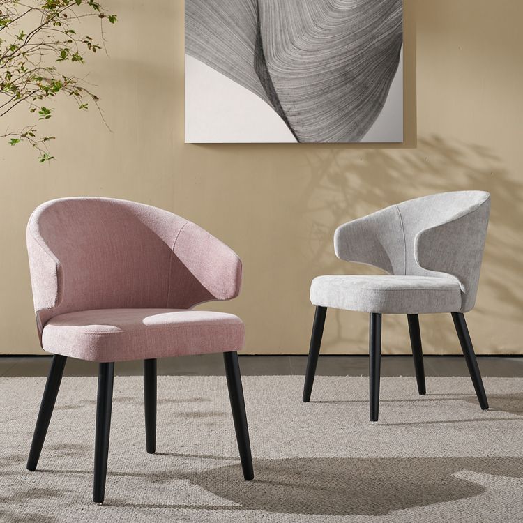 Fauteuils de salle à manger contemporains en bois, chaise d'appoint à oreilles pour usage domestique (Ensemble de 2)