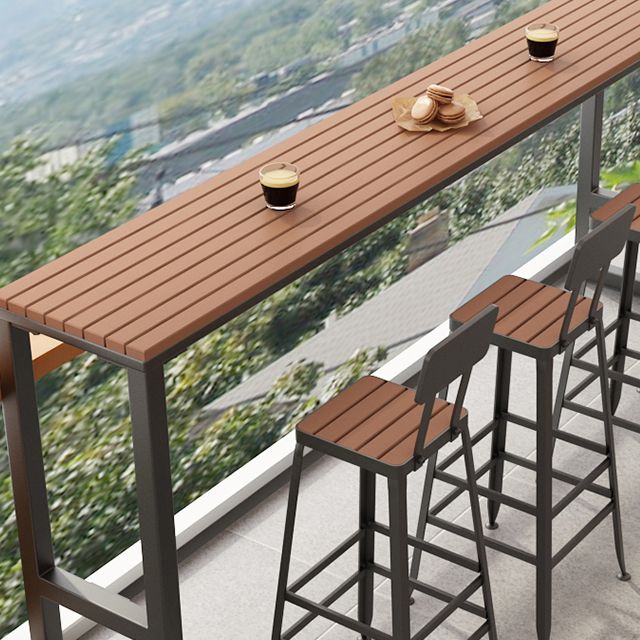 Industrial Metal Bar Stools Bar Height Outdoor Bar Stool with Black Base
