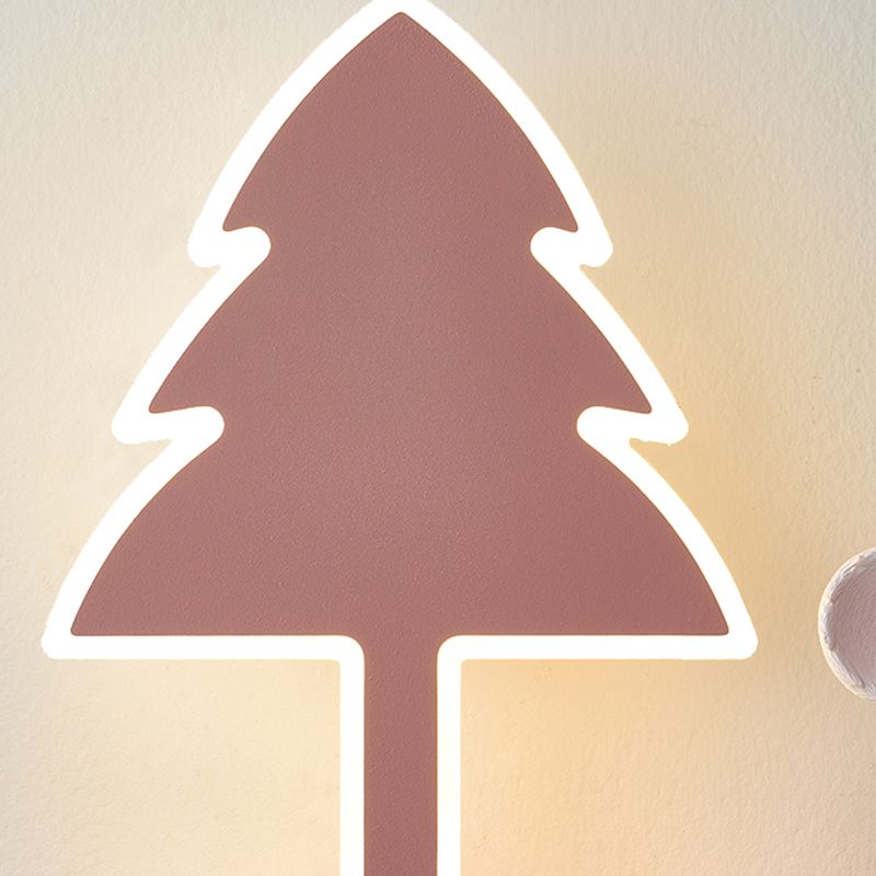 Cartoon Style Wall Light Colorful Metal Wall Lamp for Children's Room (Included Doll)