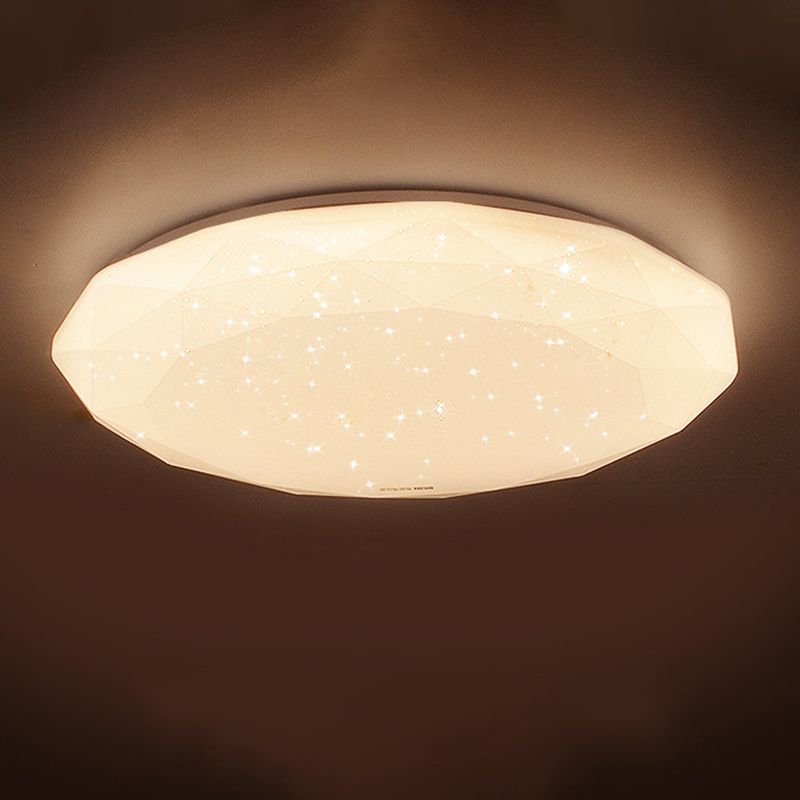 Simplicity Drum Flush Mount Lighting Acrylic 1 Light Flush Ceiling Lights