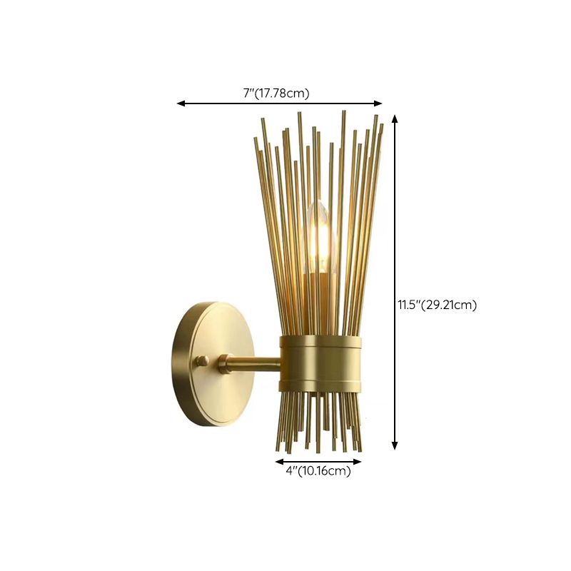 Modern Wall Sconce Linear Shape Wall Light with Metal Shade for Bedroom