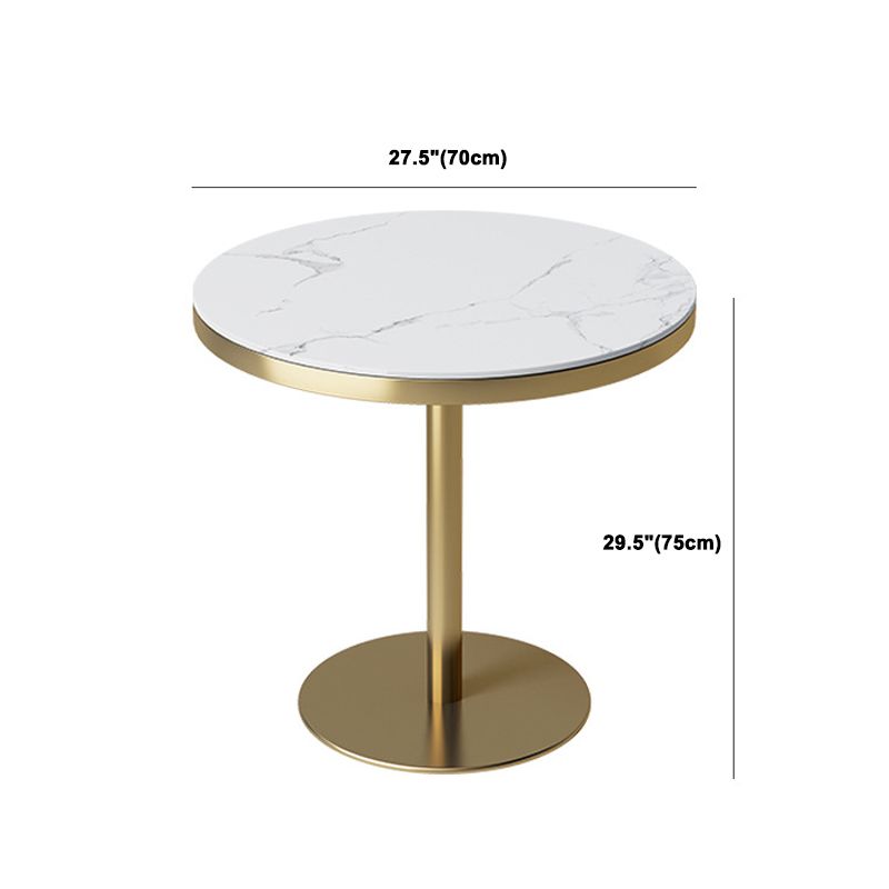 Glam Sintered Stone Dining Table Set Round 1/2/3/5 Pieces Dining Set