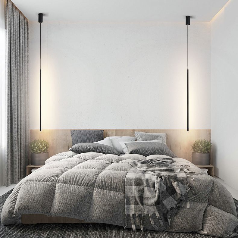 Linearer LED -Anhänger Minimalistischer Aluminium -Nacht