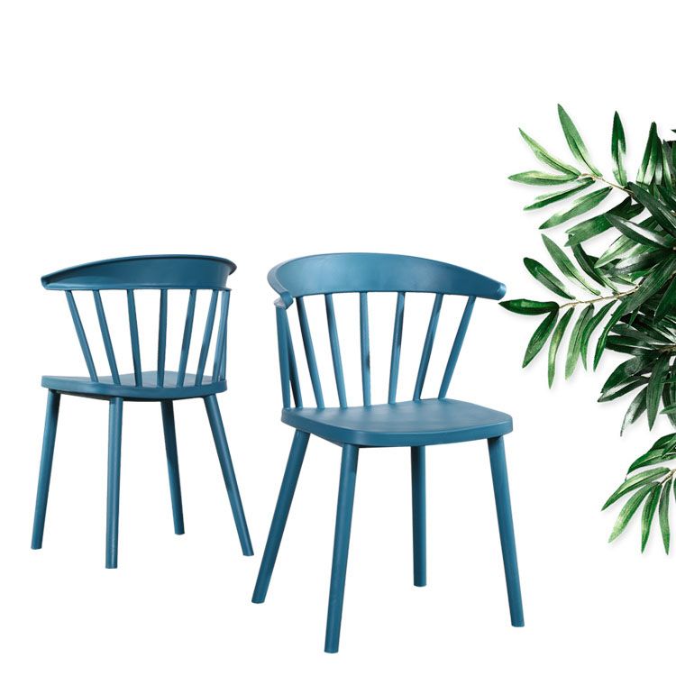 Scandinavian Plastic Side Chair Windsor Back Indoor-Outdoor Chair