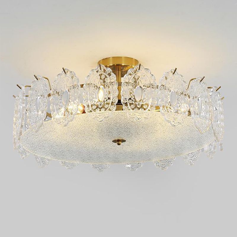Nordic Ceiling Light Creative Glass Flush Mount Light Fixture for Sitting Room