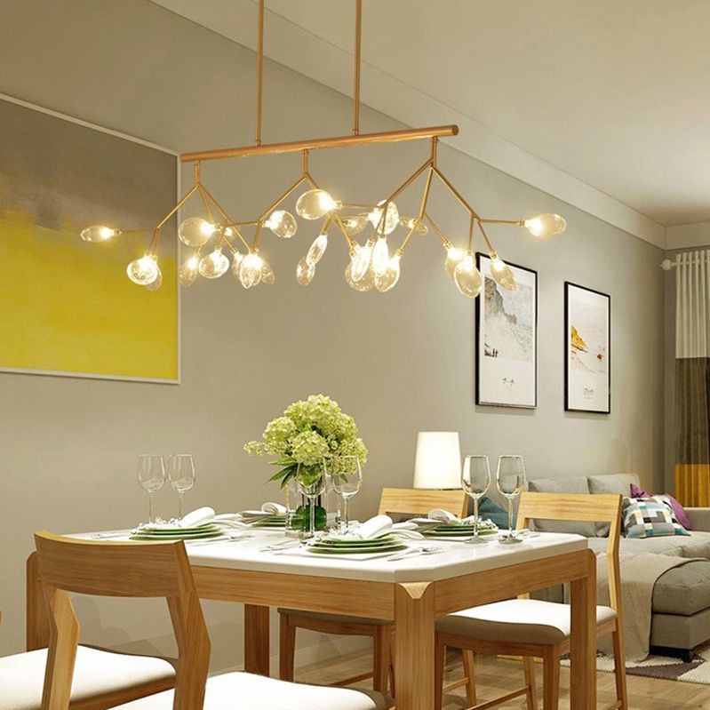 Modern Firefly Island Pendant Lighting Metal Multiple-Light Island Lighting