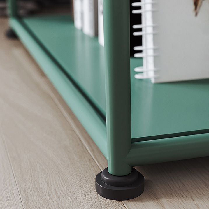 Libreria geometrica di ferro industriale chiuso libreria verticale indietro, 18,1 "l x 11,8" w x 59 "h