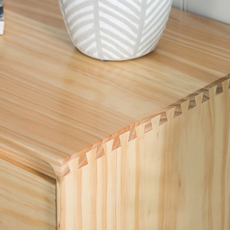 Traditional Horizontal Double Dresser Wood Storage 6 Drawers Dresser for Bedroom