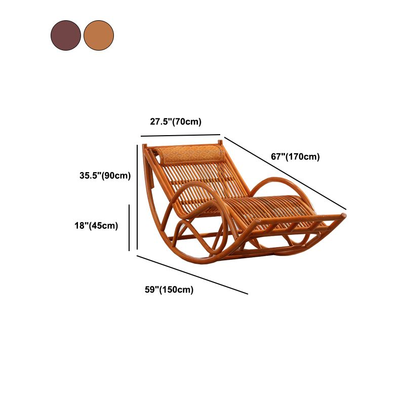 Rattan Antique Rocking Chair 27.6" x 66.9" x 35.4" Rocker Chair High Back for Living Room