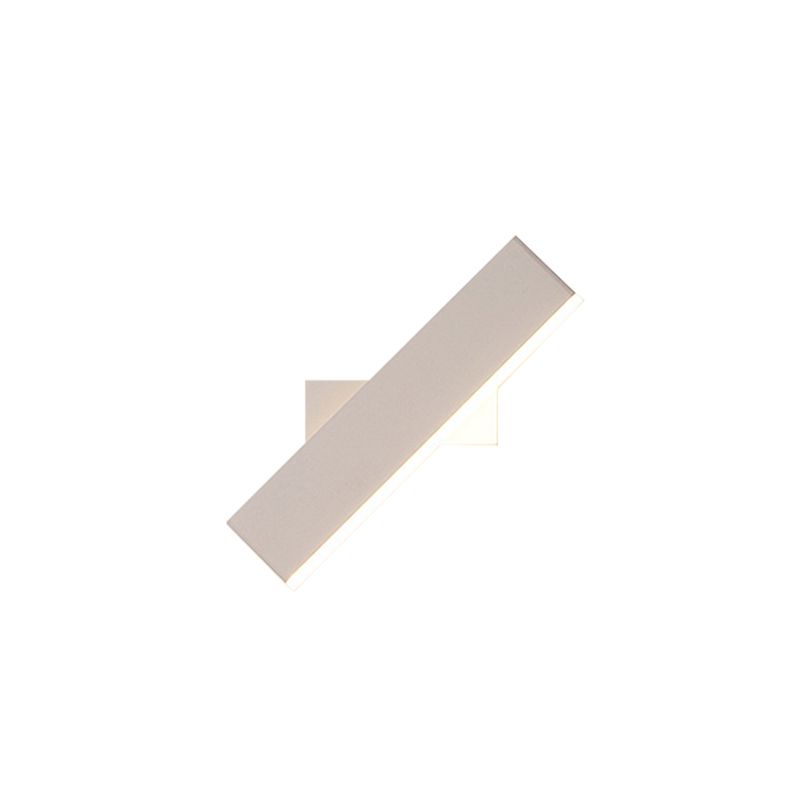 Metal Rotatable Rectangular Sconce Lighting Contemporary LED Coffee/White Wall Lamp for Bedside, Warm/White Light