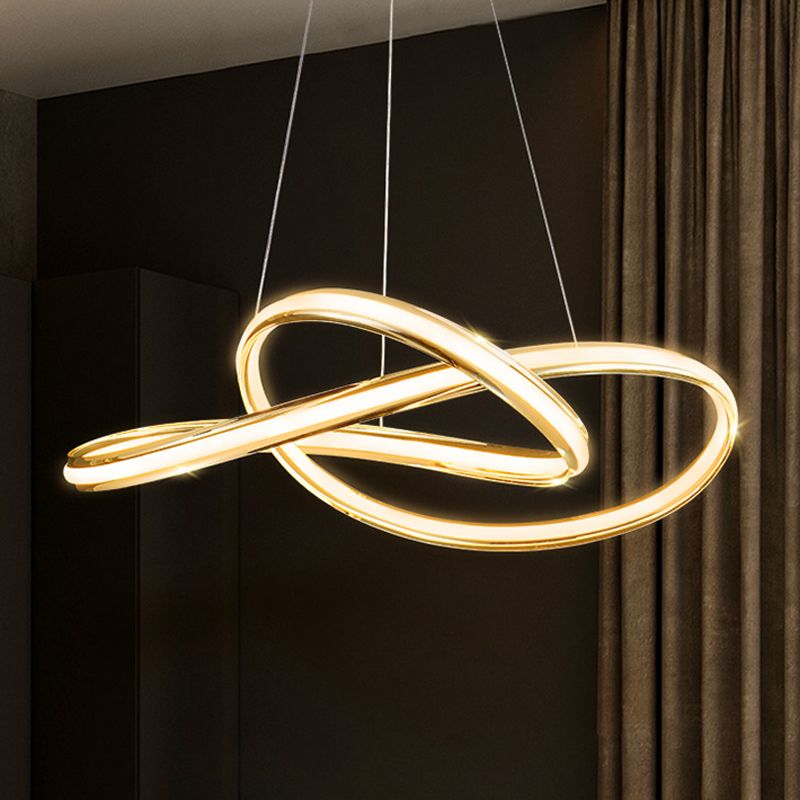 Lámparas de lámparas de lámpara de metal modernas Twist Lámparas colgantes de suspensión de 1 luces