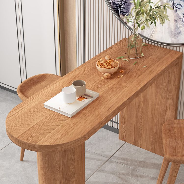 42-Zoll-Höhe Holz Bar Tisch Industriestil Gegerbtes Corners Top Bar Tisch