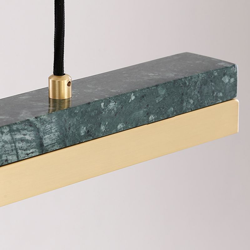 Modern Style Linear Shape Island Light Metal 1 Light Island Lighting in Gold