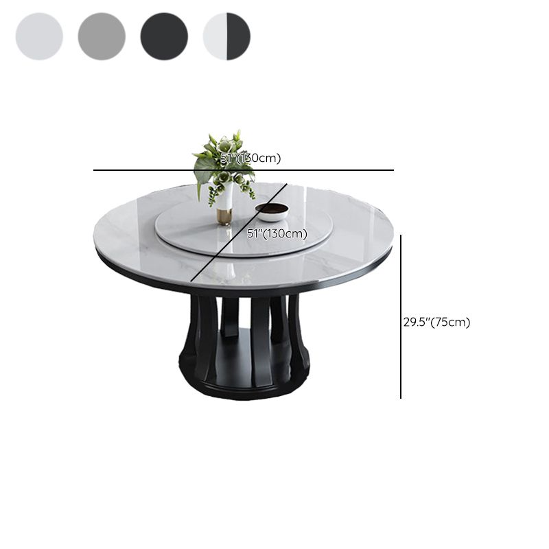 Modern Sintered Stone Table Pedestal Dining Table for Dining Room
