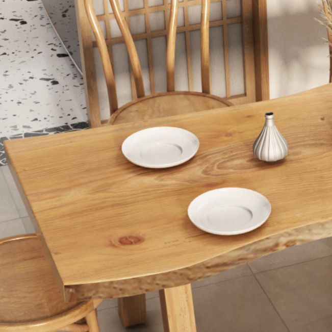 Modern 1/4/5/6 Pieces Dining Set Rectangle Pine Wood Dining Table for Dining Room