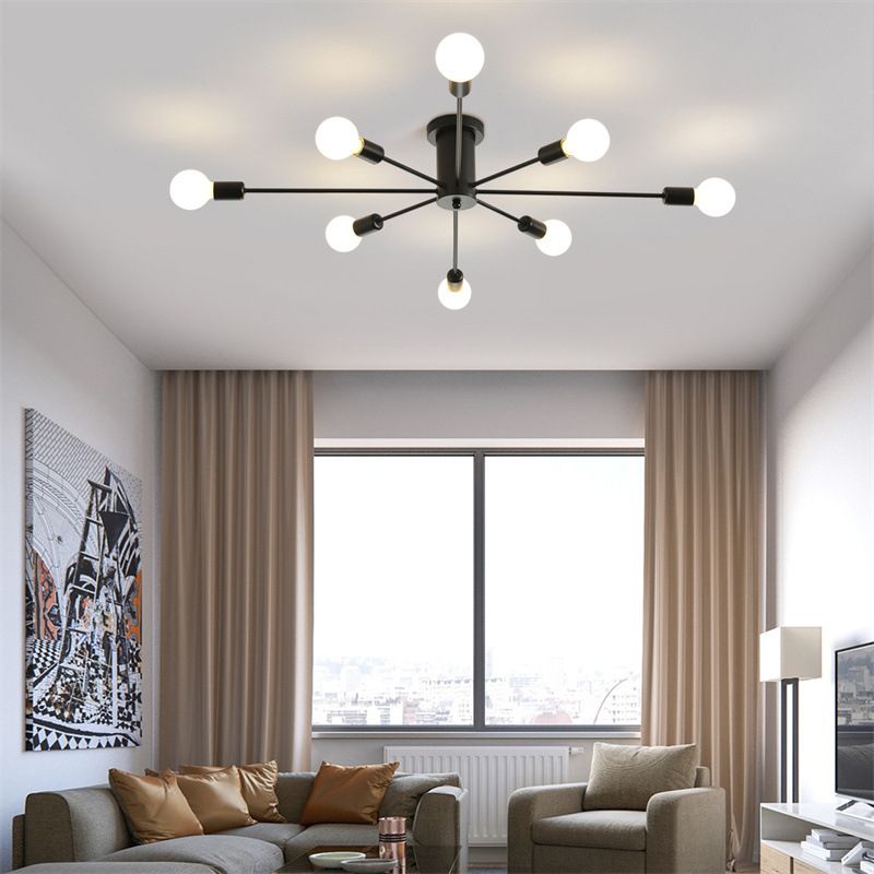 Contemporary Metal Ceiling Lamp Simplicity Flush Mount Light Fixture for Living Room
