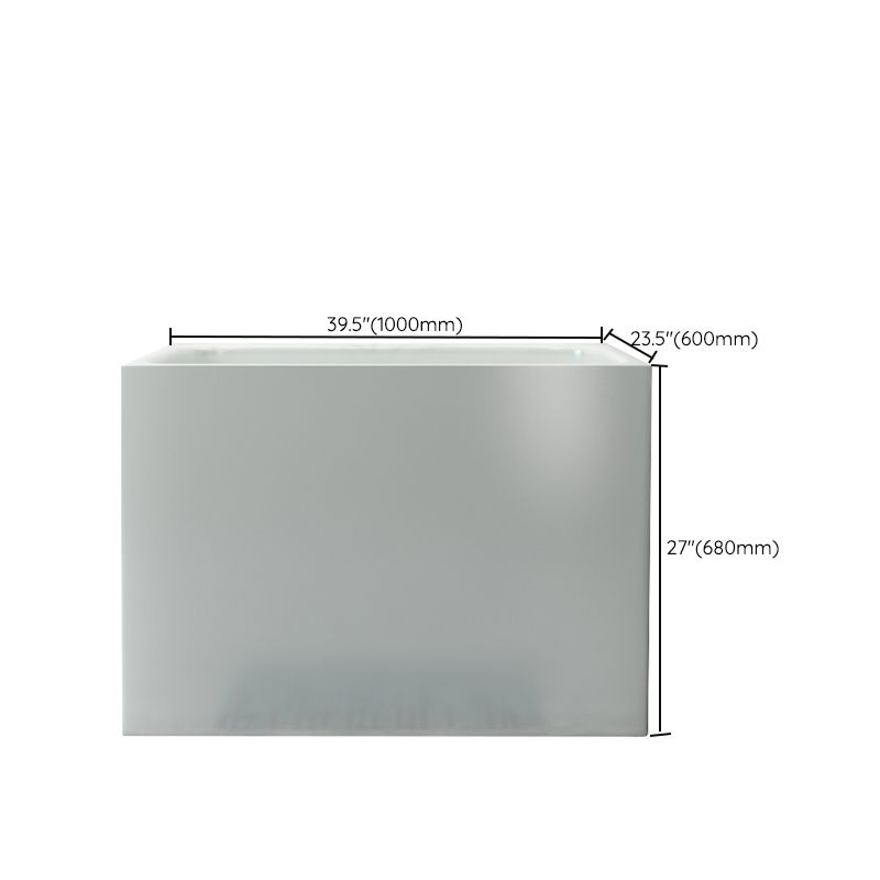 Modern Style Apron Front Bathtub Rectangular Acrylic Bathroom Bathtub