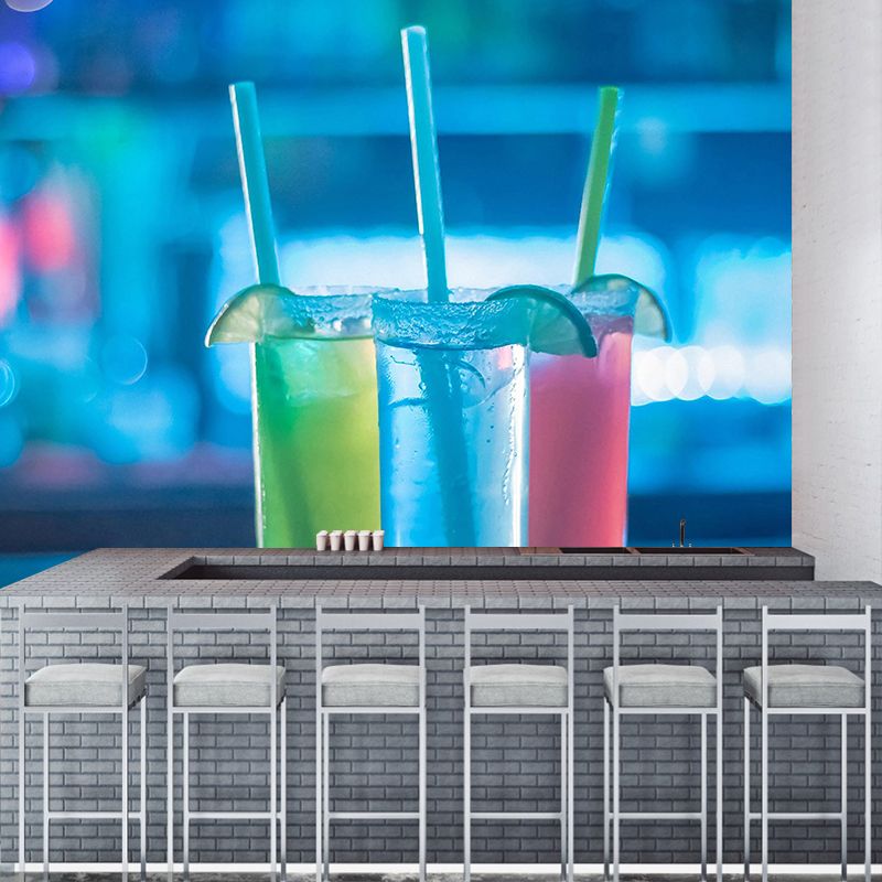 Horizontal Photography Mural Wallpaper Eco-friendly Wall Covering for Bar