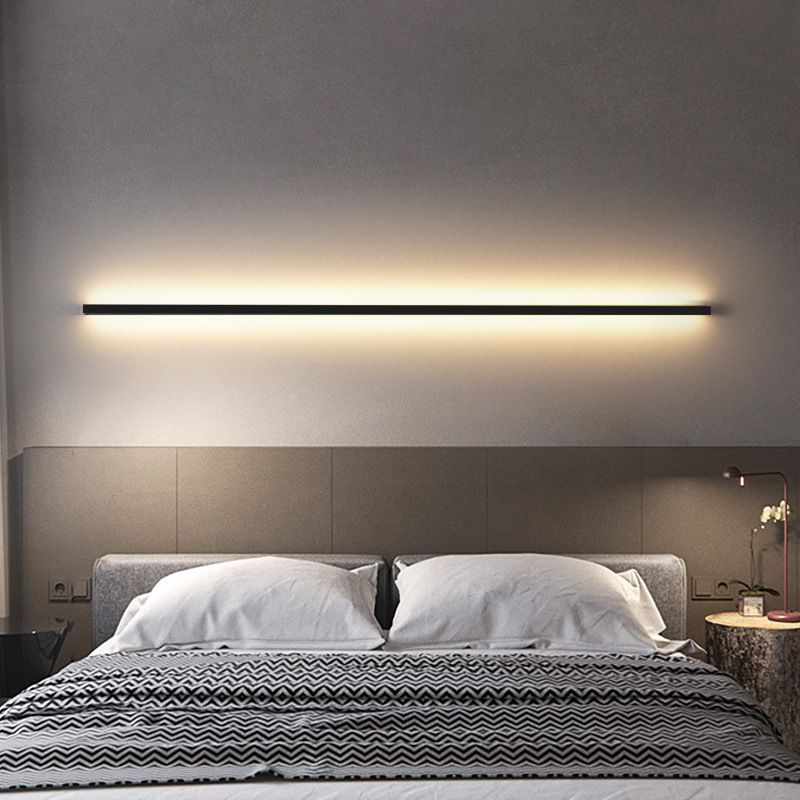 Linear Shape Metal Wall Lighting Modern 1 Light Wall Mounted Light Fixture