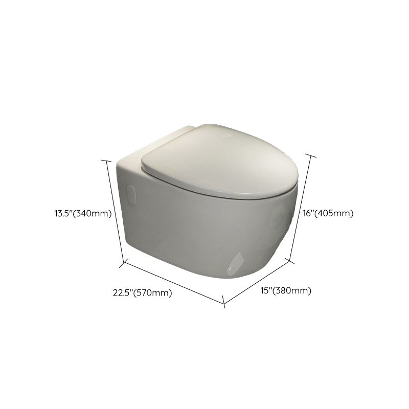 Wall Mount Porcelain Flush Toilet One-Piece Toilet Modern Toilet Bowl