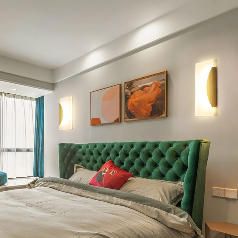 Rechteckige Acrylwand Scone Light Minimalismus Gold LED -Wandbeleuchtung für den Flur