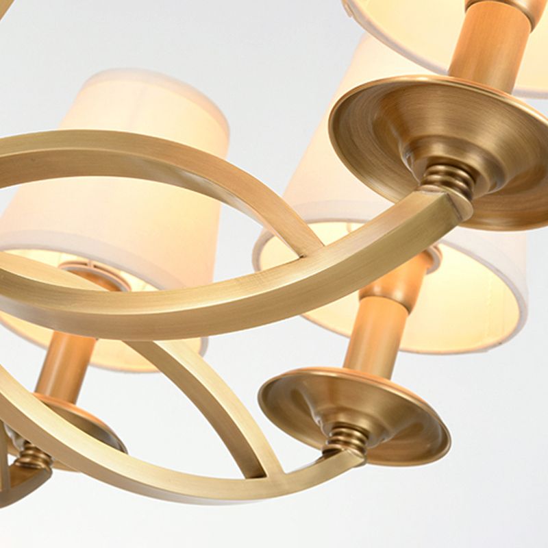 Plafond traditionnel pendentif en tissu de cône de lumière