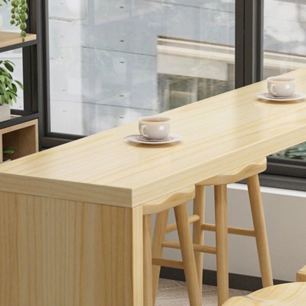 1/5/9 Pieces Modern Bar Table Set Rectangle Pine Wood Bistro Set