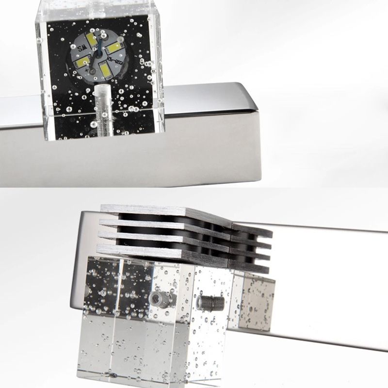 Quadratische Kristallwand montierte Waschtischleuchten moderne Waschtischbeleuchtung für Badezimmer