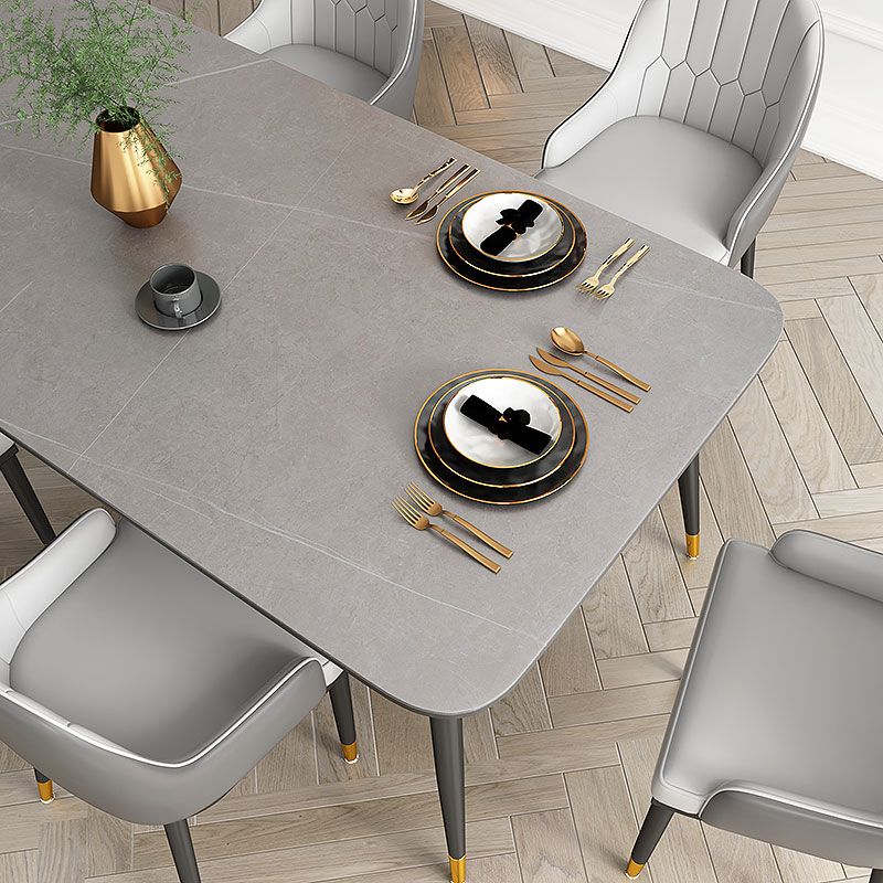 Sintered Stone Dining Table Traditional Luxury 4 Legs Dining Table