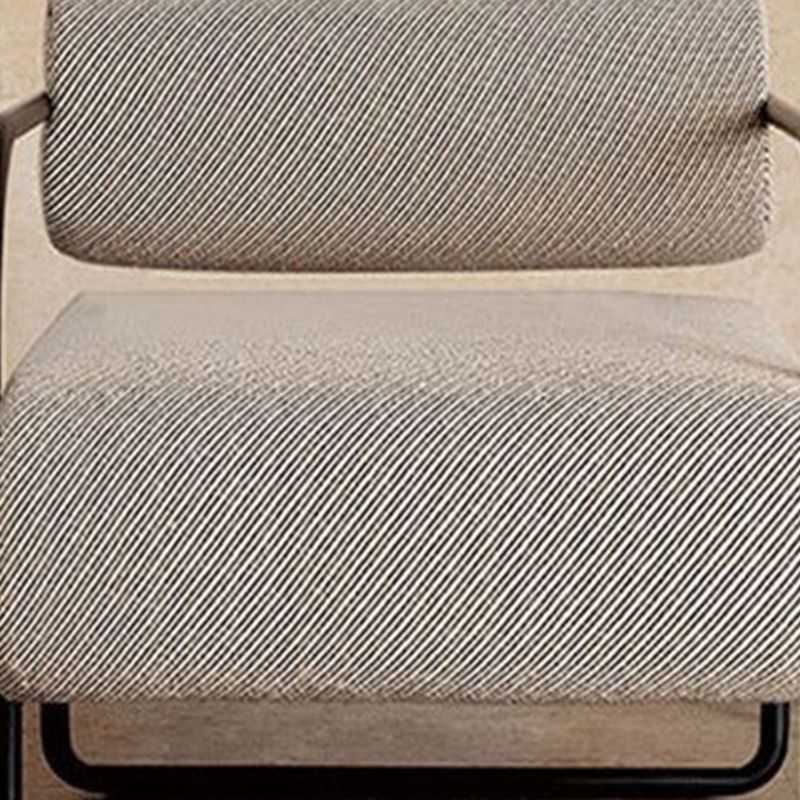 Industrial Style 26"Wide Fixed Back Metal Base Sponge Arm Chair