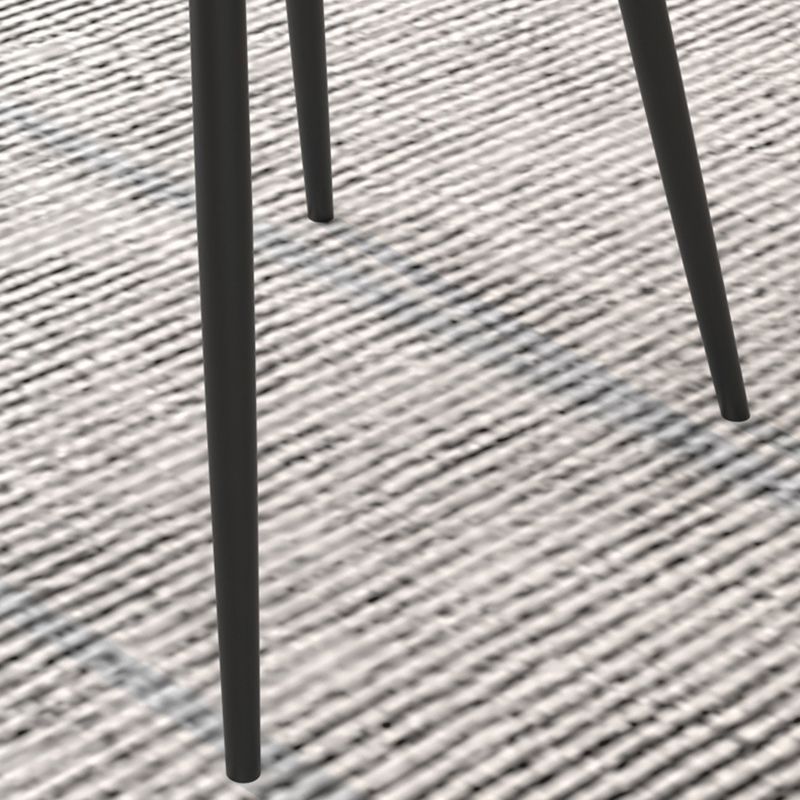Contemporary Style Metal Dining Chairs Wingback Side Armless Chairs for Kitchen