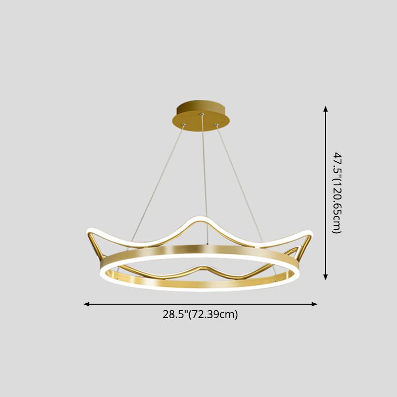 1 Light Crown Suspension Pendant Light