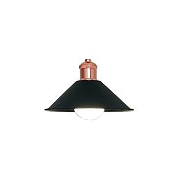 Modernist Style Conical Suspended Lamp 1 Light Metallic Hanging Light Fixture in Black/White for Living Room