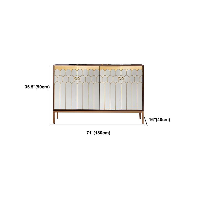 Wood Buffet Sideboard Glam Style Sideboard Table for Living Room