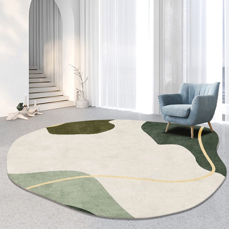 Kleurrijk modern vloerkleed kleurblok polyester gebied tapijt anti-slip gemakkelijke tapijten voor huisdecoratie