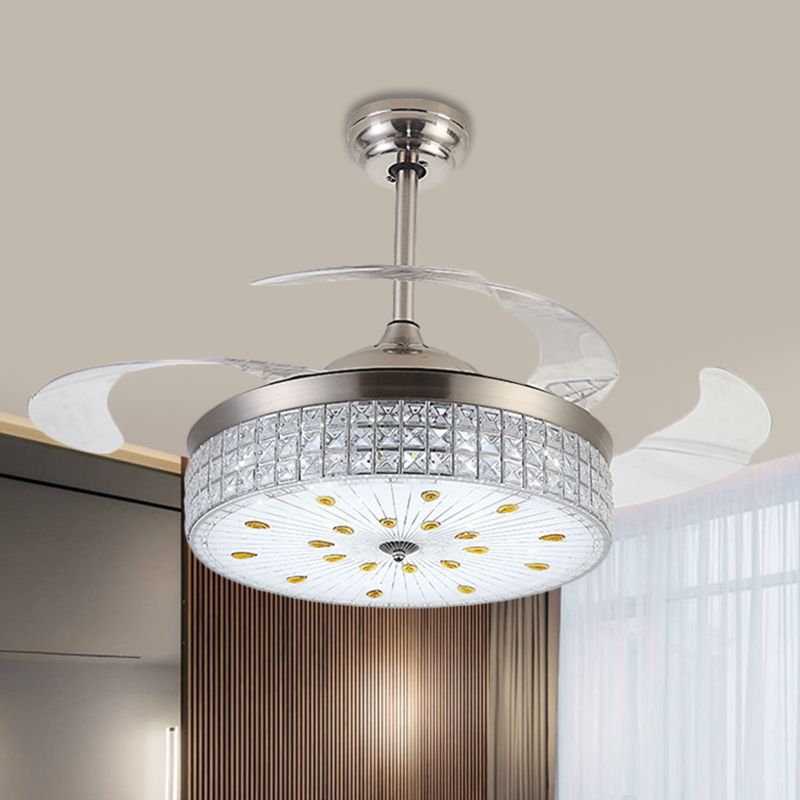 Éclairage semi-montage en verre givré moderniste moderniste 19 "W LED PENDANT LEU