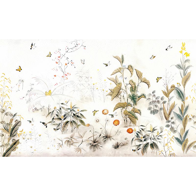 Botanics Wallpaper Murals Modern Waterproof Living Room Wall Covering, Size Optional