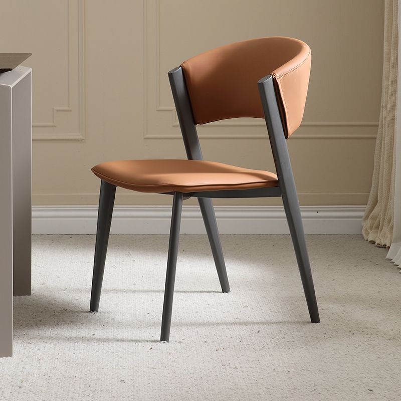 Industrial Side Chair Metal Open Back Dining Room Chair for Dining Room