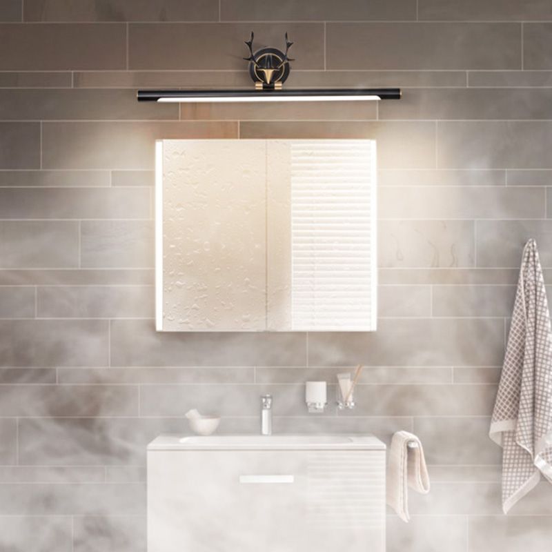 Postmodern Antlers Wall Sconce Gold One-Blub Metal Wall Mounted Lamps for Bathroom